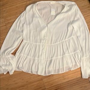 White Button-Up Blouse